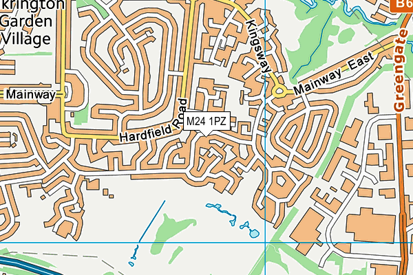 M24 1PZ map - OS VectorMap District (Ordnance Survey) M24 1PZ map - OS VectorMap District (Ordnance Survey)
