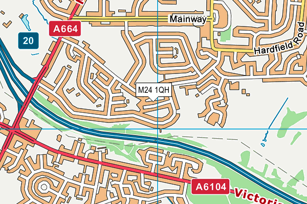 M24 1QH map - OS VectorMap District (Ordnance Survey) M24 1QH map - OS VectorMap District (Ordnance Survey)