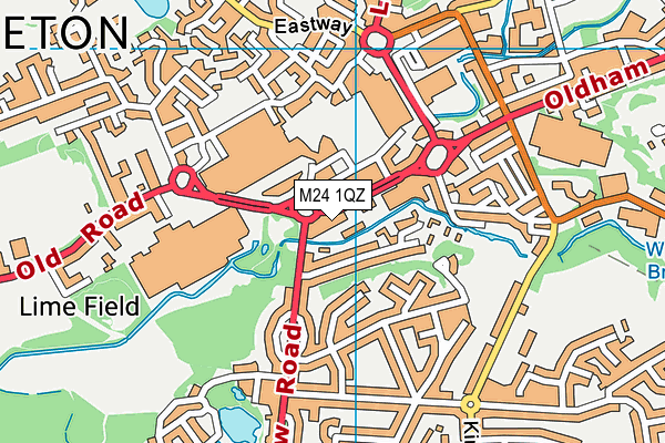 M24 1QZ map - OS VectorMap District (Ordnance Survey)