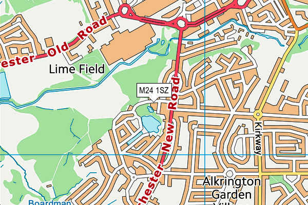 M24 1SZ map - OS VectorMap District (Ordnance Survey)