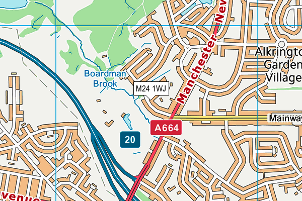 M24 1WJ map - OS VectorMap District (Ordnance Survey) M24 1WJ map - OS VectorMap District (Ordnance Survey)