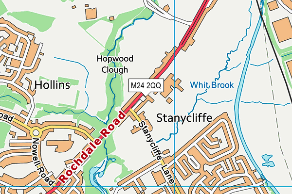 M24 2QQ map - OS VectorMap District (Ordnance Survey)