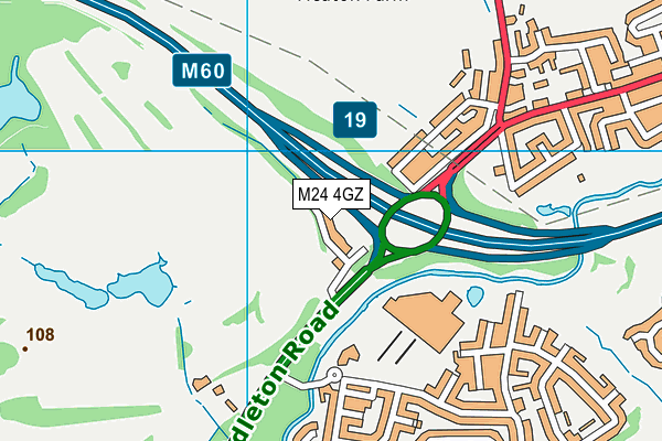 M24 4GZ map - OS VectorMap District (Ordnance Survey) M24 4GZ map - OS VectorMap District (Ordnance Survey)