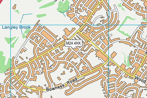 M24 4HX map - OS VectorMap District (Ordnance Survey) M24 4HX map - OS VectorMap District (Ordnance Survey)