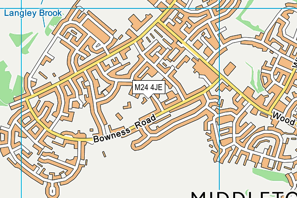 M24 4JE map - OS VectorMap District (Ordnance Survey) M24 4JE map - OS VectorMap District (Ordnance Survey)