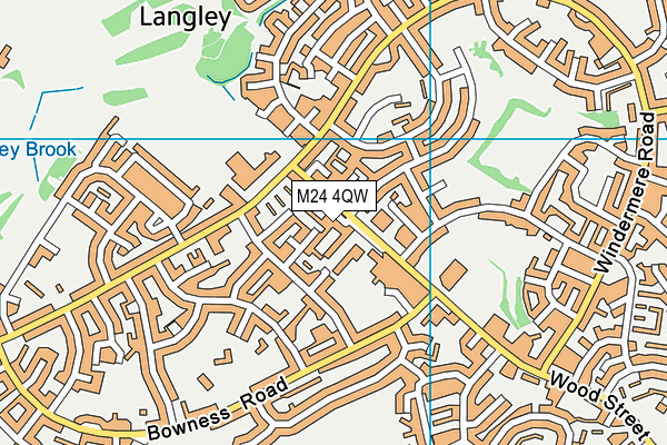 M24 4QW map - OS VectorMap District (Ordnance Survey) M24 4QW map - OS VectorMap District (Ordnance Survey)