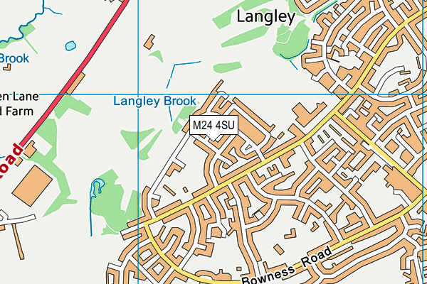 M24 4SU map - OS VectorMap District (Ordnance Survey) M24 4SU map - OS VectorMap District (Ordnance Survey)