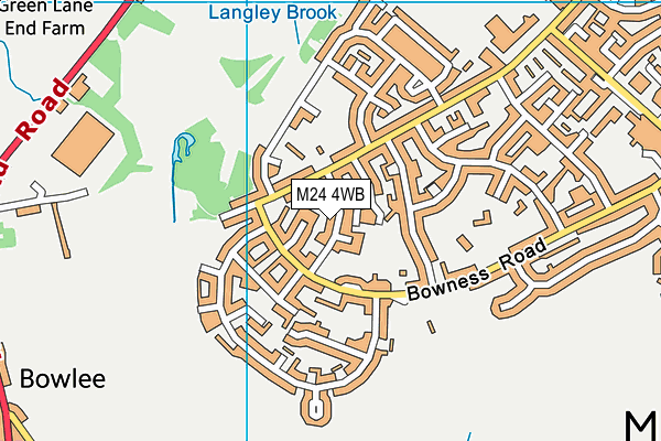 M24 4WB map - OS VectorMap District (Ordnance Survey) M24 4WB map - OS VectorMap District (Ordnance Survey)