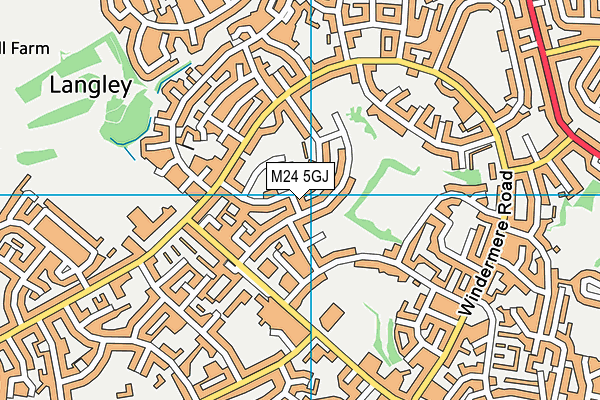 M24 5GJ map - OS VectorMap District (Ordnance Survey) M24 5GJ map - OS VectorMap District (Ordnance Survey)