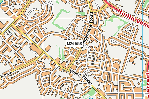 M24 5GS map - OS VectorMap District (Ordnance Survey) M24 5GS map - OS VectorMap District (Ordnance Survey)