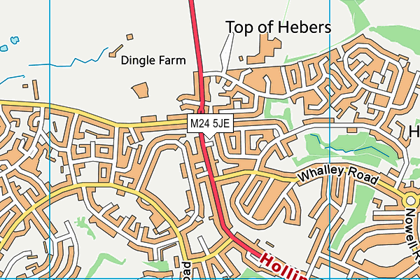 M24 5JE map - OS VectorMap District (Ordnance Survey) M24 5JE map - OS VectorMap District (Ordnance Survey)