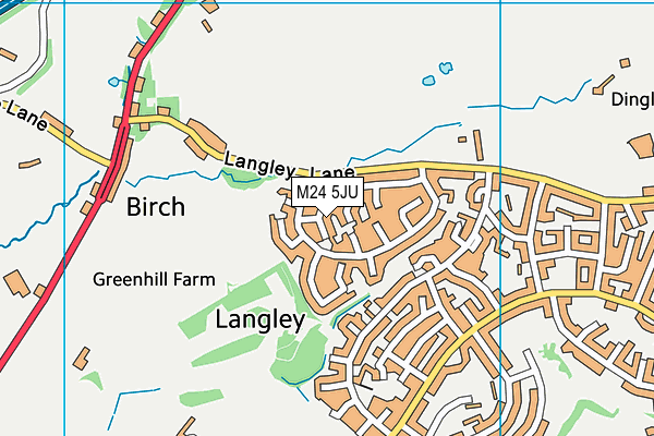 M24 5JU map - OS VectorMap District (Ordnance Survey) M24 5JU map - OS VectorMap District (Ordnance Survey)
