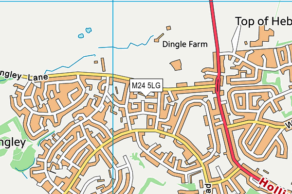 M24 5LG map - OS VectorMap District (Ordnance Survey) M24 5LG map - OS VectorMap District (Ordnance Survey)
