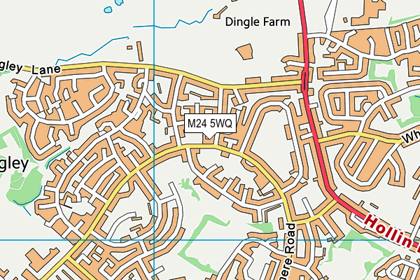M24 5WQ map - OS VectorMap District (Ordnance Survey)