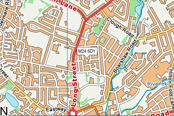M24 6DY map - OS VectorMap District (Ordnance Survey) M24 6DY map - OS VectorMap District (Ordnance Survey)
