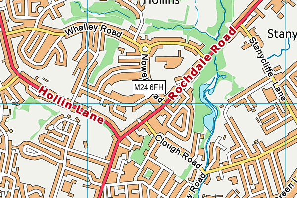 M24 6FH map - OS VectorMap District (Ordnance Survey) M24 6FH map - OS VectorMap District (Ordnance Survey)