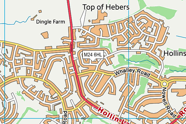 M24 6HL map - OS VectorMap District (Ordnance Survey) M24 6HL map - OS VectorMap District (Ordnance Survey)