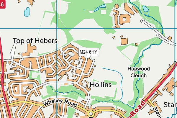 M24 6HY map - OS VectorMap District (Ordnance Survey) M24 6HY map - OS VectorMap District (Ordnance Survey)