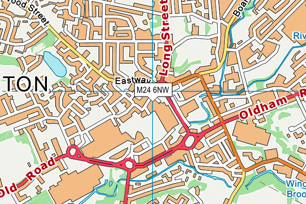 M24 6NW map - OS VectorMap District (Ordnance Survey) M24 6NW map - OS VectorMap District (Ordnance Survey)