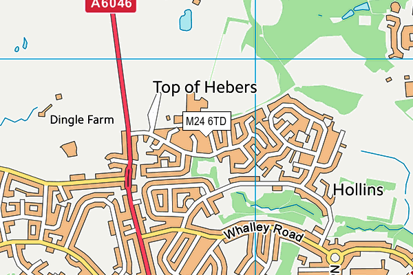 M24 6TD map - OS VectorMap District (Ordnance Survey) M24 6TD map - OS VectorMap District (Ordnance Survey)