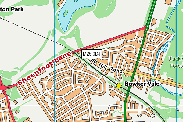 M25 0DJ map - OS VectorMap District (Ordnance Survey) M25 0DJ map - OS VectorMap District (Ordnance Survey)