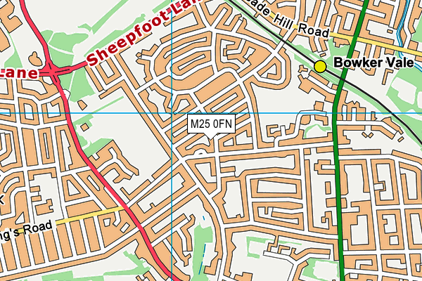 M25 0FN map - OS VectorMap District (Ordnance Survey) M25 0FN map - OS VectorMap District (Ordnance Survey)