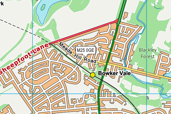 M25 0GE map - OS VectorMap District (Ordnance Survey) M25 0GE map - OS VectorMap District (Ordnance Survey)