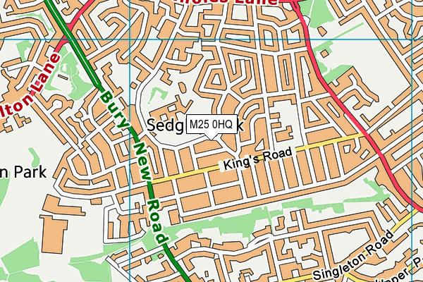M25 0HQ map - OS VectorMap District (Ordnance Survey) M25 0HQ map - OS VectorMap District (Ordnance Survey)