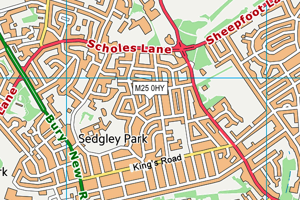 M25 0HY map - OS VectorMap District (Ordnance Survey) M25 0HY map - OS VectorMap District (Ordnance Survey)