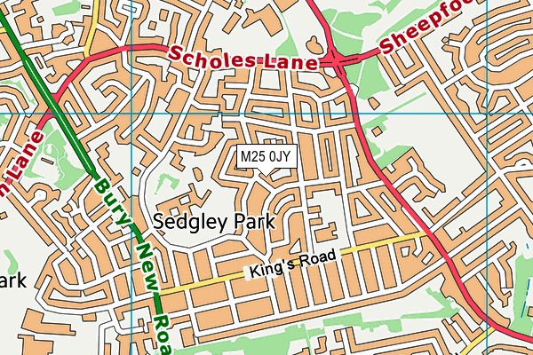 M25 0JY map - OS VectorMap District (Ordnance Survey) M25 0JY map - OS VectorMap District (Ordnance Survey)