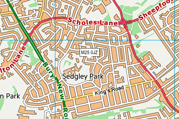 M25 0JZ map - OS VectorMap District (Ordnance Survey) M25 0JZ map - OS VectorMap District (Ordnance Survey)