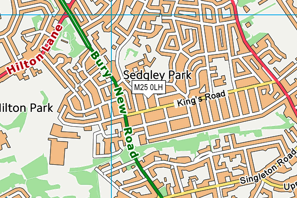 M25 0LH map - OS VectorMap District (Ordnance Survey) M25 0LH map - OS VectorMap District (Ordnance Survey)