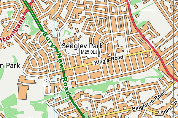 M25 0LJ map - OS VectorMap District (Ordnance Survey) M25 0LJ map - OS VectorMap District (Ordnance Survey)
