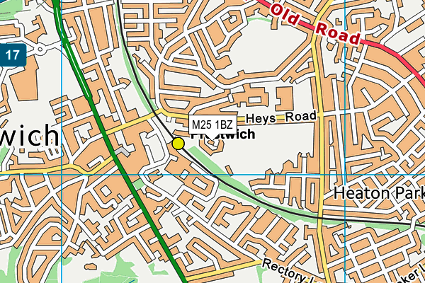 M25 1BZ map - OS VectorMap District (Ordnance Survey) M25 1BZ map - OS VectorMap District (Ordnance Survey)