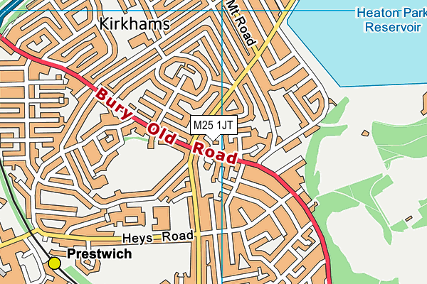 M25 1JT map - OS VectorMap District (Ordnance Survey) M25 1JT map - OS VectorMap District (Ordnance Survey)