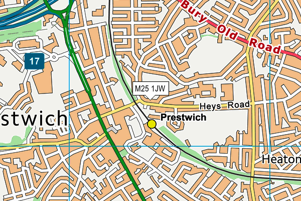 M25 1JW map - OS VectorMap District (Ordnance Survey) M25 1JW map - OS VectorMap District (Ordnance Survey)
