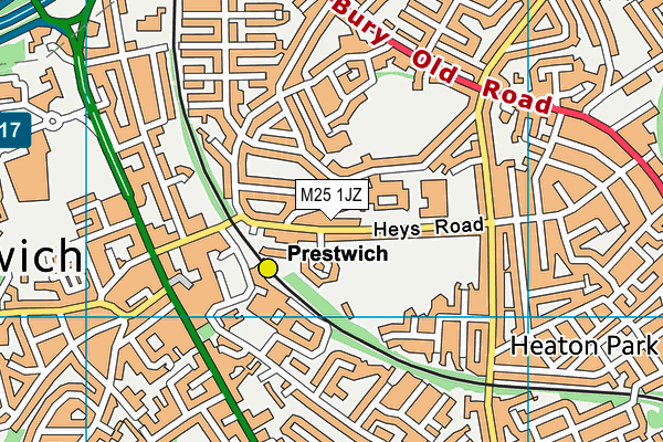 M25 1JZ map - OS VectorMap District (Ordnance Survey)