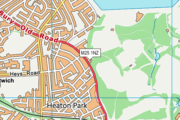 M25 1NZ map - OS VectorMap District (Ordnance Survey) M25 1NZ map - OS VectorMap District (Ordnance Survey)