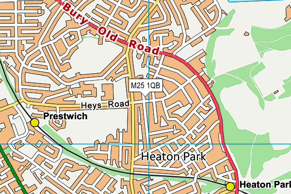 M25 1QB map - OS VectorMap District (Ordnance Survey) M25 1QB map - OS VectorMap District (Ordnance Survey)