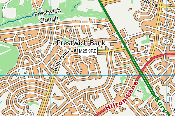 M25 9PZ map - OS VectorMap District (Ordnance Survey) M25 9PZ map - OS VectorMap District (Ordnance Survey)