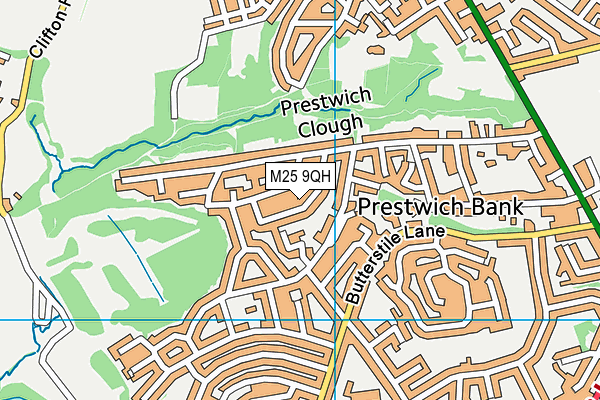 M25 9QH map - OS VectorMap District (Ordnance Survey) M25 9QH map - OS VectorMap District (Ordnance Survey)
