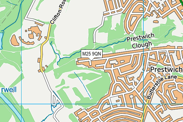 M25 9QN map - OS VectorMap District (Ordnance Survey) M25 9QN map - OS VectorMap District (Ordnance Survey)