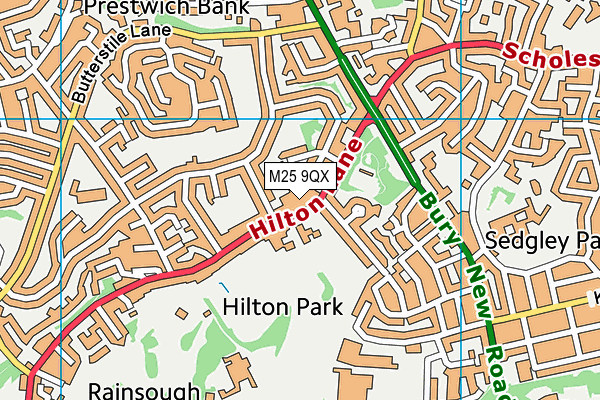M25 9QX map - OS VectorMap District (Ordnance Survey) M25 9QX map - OS VectorMap District (Ordnance Survey)