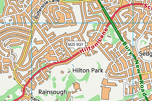 M25 9QY map - OS VectorMap District (Ordnance Survey) M25 9QY map - OS VectorMap District (Ordnance Survey)