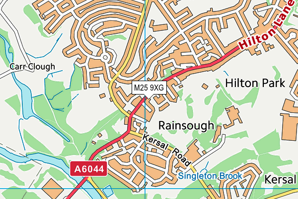 M25 9XG map - OS VectorMap District (Ordnance Survey)