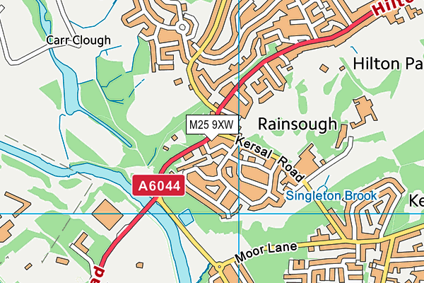 M25 9XW map - OS VectorMap District (Ordnance Survey)