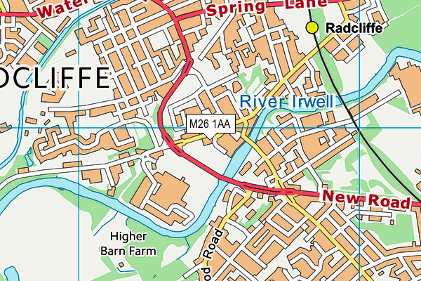 M26 1AA map - OS VectorMap District (Ordnance Survey) M26 1AA map - OS VectorMap District (Ordnance Survey)