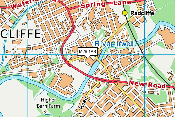 M26 1AB map - OS VectorMap District (Ordnance Survey) M26 1AB map - OS VectorMap District (Ordnance Survey)