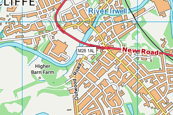 M26 1AL map - OS VectorMap District (Ordnance Survey) M26 1AL map - OS VectorMap District (Ordnance Survey)