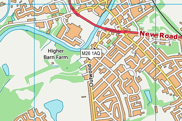 M26 1AQ map - OS VectorMap District (Ordnance Survey) M26 1AQ map - OS VectorMap District (Ordnance Survey)